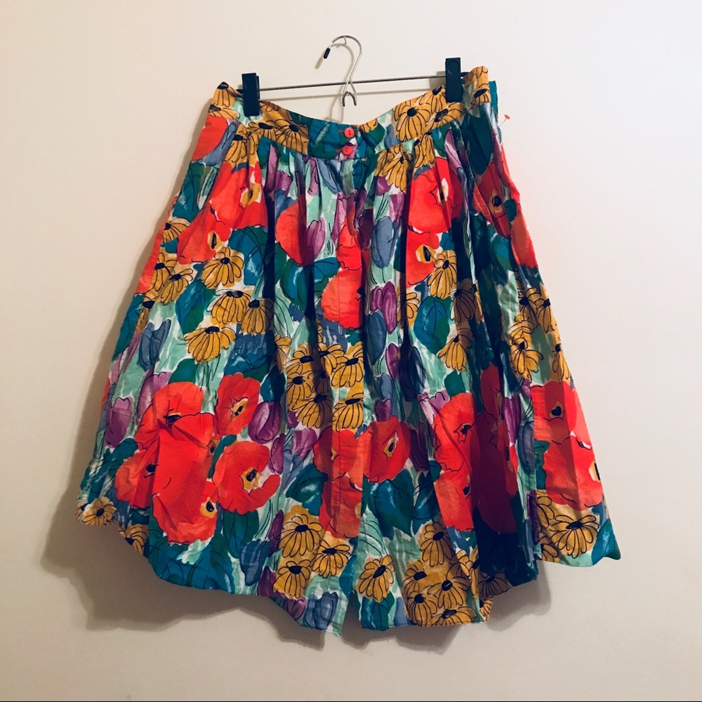 vintage floral skirt (with pockets!)